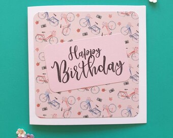 Handmade Bicycle Birthday Card | Cycling Gift