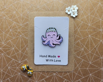 Octopus Pin Badge - Broche - Épinglette