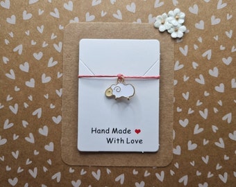 Sheep Charm String Wish Bracelet - Petits cadeaux - Cordon de coton - Plus de couleurs disponibles