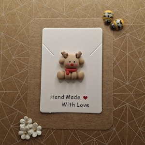 Compagnon de poche renne | Câlin de poche Rudolph | Cadeau boîte aux lettres de Noël | Mini-souvenir mignon de renne | Remplisseur de bas de Noël | Câlin des Fêtes