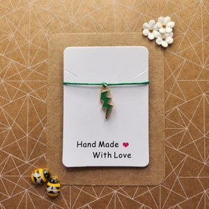 Bracelet de souhaits éclair | Bracelet chaîne à breloques | Petit cadeau, Remplisseur de sac de fête, Jeton de motivation, Économique
