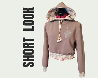 Fashionable, trendy hoodie, sporty, elegant, short-cut HOODIE M/38.