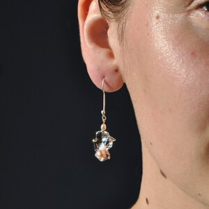 Watercast and Pink Pearl Drop Earrings