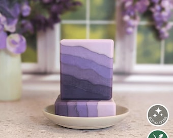 Purple Ombre Soap | Flowering Fields | Lavender & Lilac Shea Butter Soap | Wildflower Collection