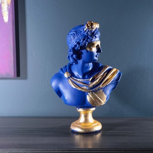 Apollo Bust  13.3&quot;, Large Greek Statue, Hellenic, Roman, Art, Decor Sculpture