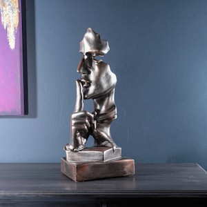 Mask Sculpture 15.7&quot;, Face Statue, Silence Bust, Art, Home Accessories, Creative Abstract Decor