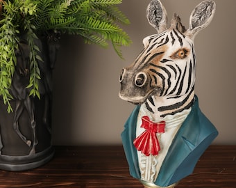 ZEBRA Statue 13.7&quot;, Animal,  Art, Decor Sculpture, Hall Accessories