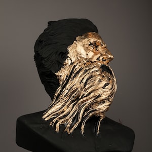 POSEIDÓN BUSTO 14.1&quot;, Dios de la mitología griega, Gran estatua romana griega Escultura, Arte