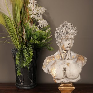 Michelangelo David Bust 17&quot;, Greek God Sculpture , Hellenic Statue, Roman, Art, Decor