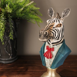 ZEBRA Statue 13.7&quot;, Animal,  Art, Decor Sculpture, Hall Accessories