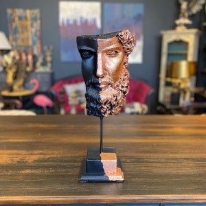 ZEUS BUST SCULPTURE Statue 18.1&quot;, Art Decor, Greek Mythology ,God of Thunder, Home Accessories, Olympus