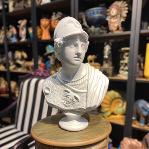 White Athena Statues Sculpture 24.8&quot;, Greek , Roman Bust, Large Ancient Gods , Office Decor, Art