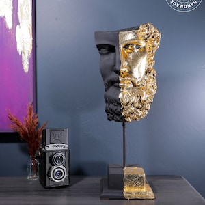 ZEUS BUST SCULPTURE Statue 18.1&quot;, Art Decor, Greek Mythology ,God of Thunder, Home Accessories, Olympus