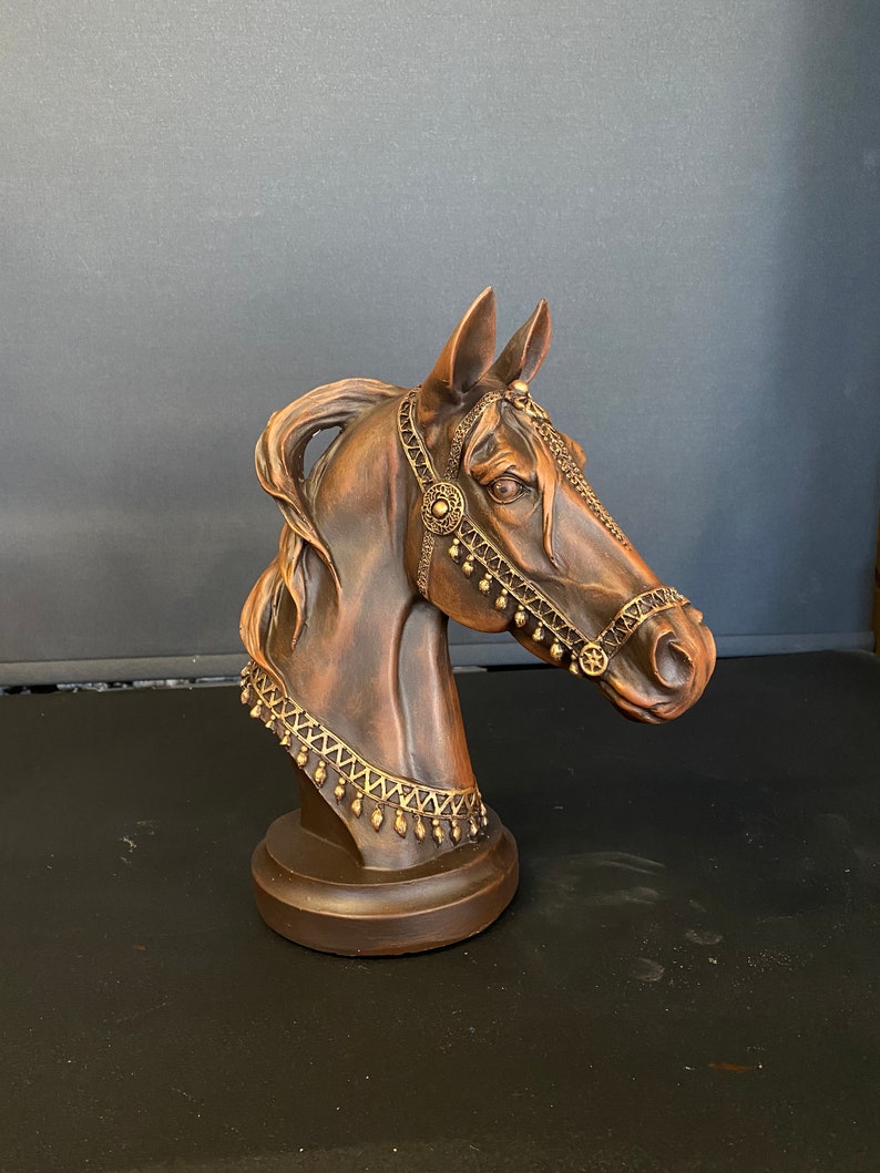 Horse Head Statue 13.8 Horse Head Figure Decor Etsy