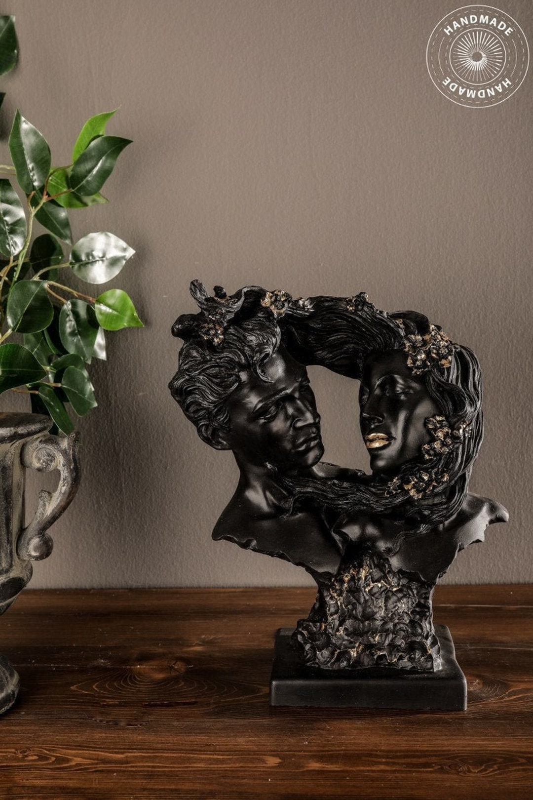 VALENTINE STATUES 11.8, Couples Sculpture, Man & Woman Bust, Design