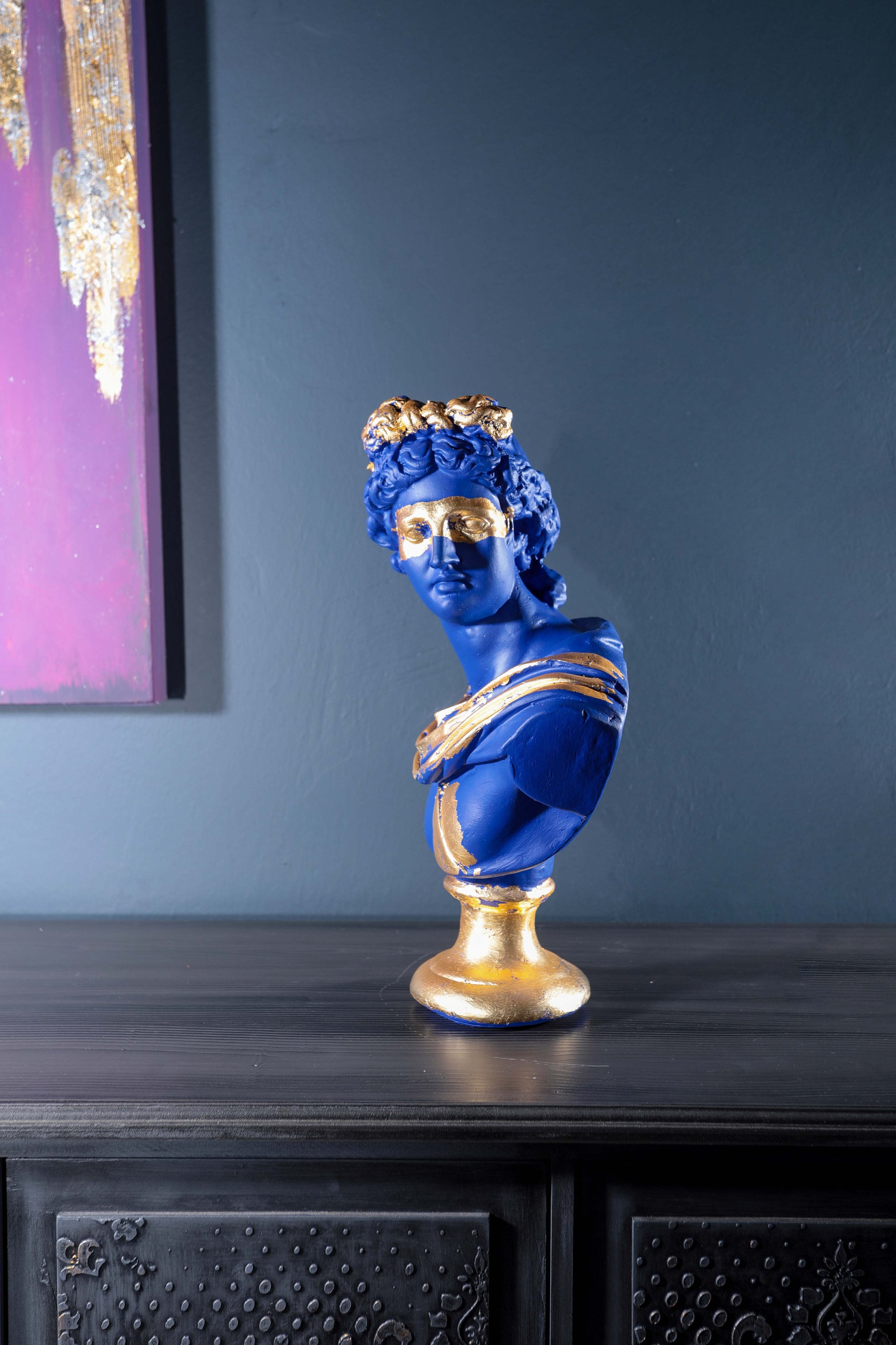 アポロ胸像 13.3 インチ、大型ギリシャ像、ギリシャ、ローマ、アート