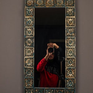 Mirror Art Deco 31.4&quot;, Vintage Style Wall Mirror, Modern Speculum, Cheval Glass, Mirror Acrylic