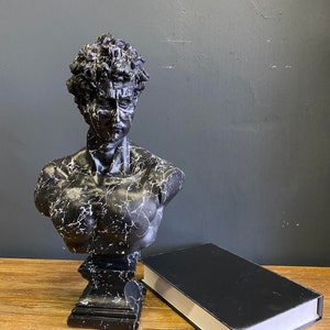 Michelangelo David Bust 17&quot;, Greek God Statue Sculpture , Hellenic, Roman, Art, Decor, Pop Arts