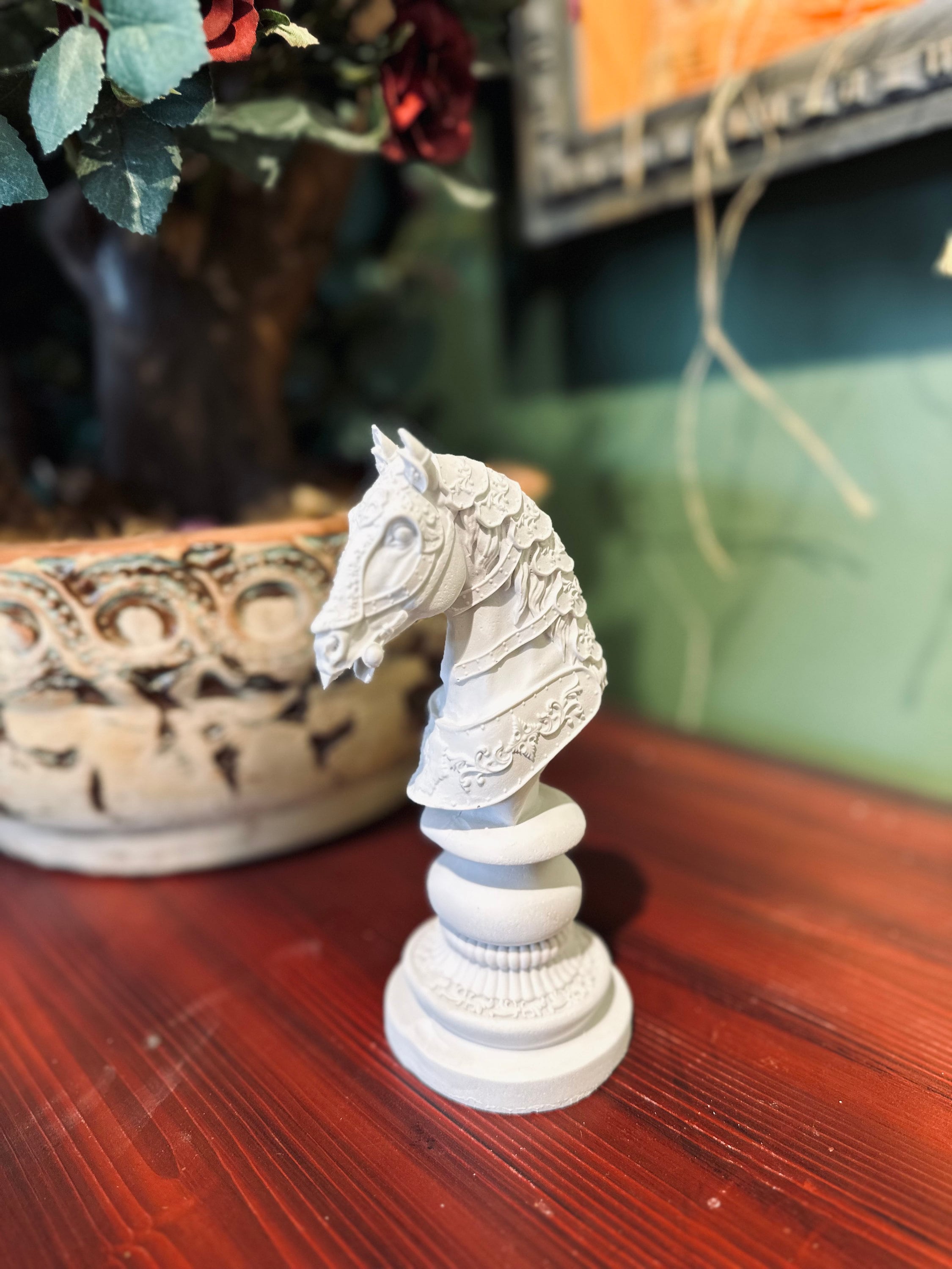 Giant Ivory Knight Chess Piece Statue 12.25 Horse DWK World of Wonders  #DWKWorldofWonders