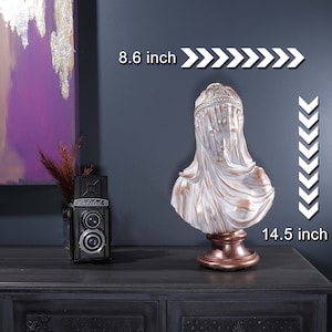 BLESSED VIRGIN MARY Bust 14.5&quot;, Saint Mary Statue, Veiled Mary Sculpture, Art, Religious, Catholic, Mother Of God, Religious