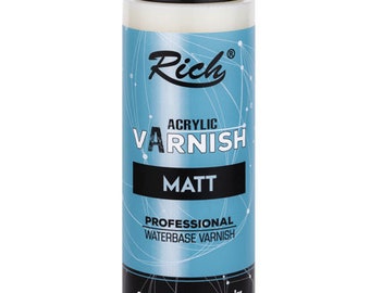 Rich Water Based Non Toxic Acrylic Varnish 120-250-500-1250 Cc, High Gloss  matt Semi Matt Varnish, Varnish for Craft Project , DIY 