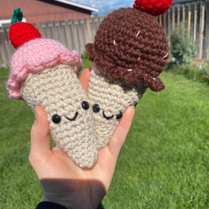 Adorable Amigurumi Ice Cream cones