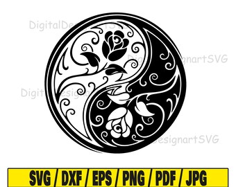 Download Floral Yin Yang Etsy