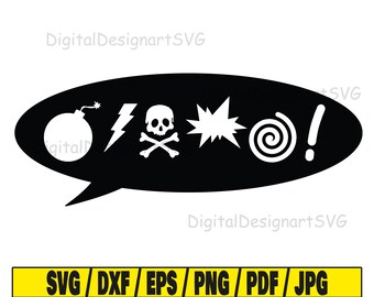 Curse symbols svg, talking bubble svg, curse svg, symbols svg, silhouette, cussing svg, cursing svg