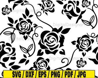 Padrão rosa svg padrão sem costura padrão floral damasco couro trabalhado svg