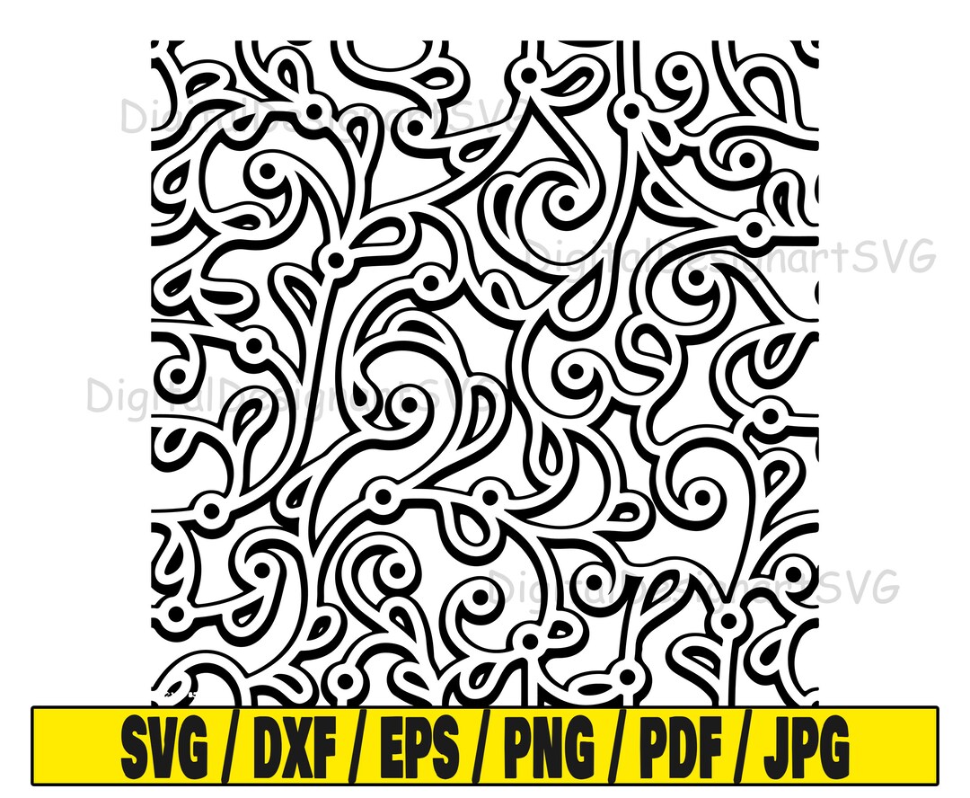 Seamless Pattern Svg, Damask Svg Cut File, Seamless Clipart, Svg Cut ...