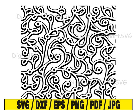 Seamless Pattern Svg Damask Svg Cut File Seamless Clipart | Etsy