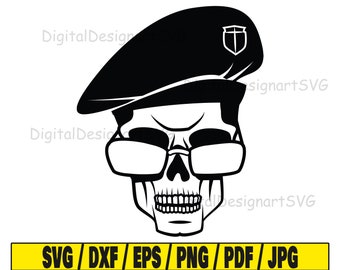 Skull soldier svg, military svg, army svg, us army svg, soldier silhouette, skull svg cut file