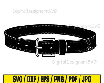 Leather belt svg, Leather svg, black belt svg, belt svg, leather silhouette svg, belt silhouette