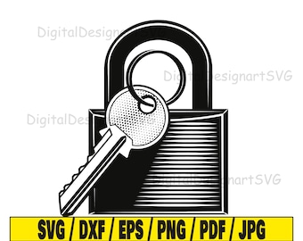 Cadeado svg, arquivo de corte svg de bloqueio, clipart de chave, arquivo de corte svg para cricut, arquivo de corte para silhueta, cadeado dxf, cadeados png, chaves eps