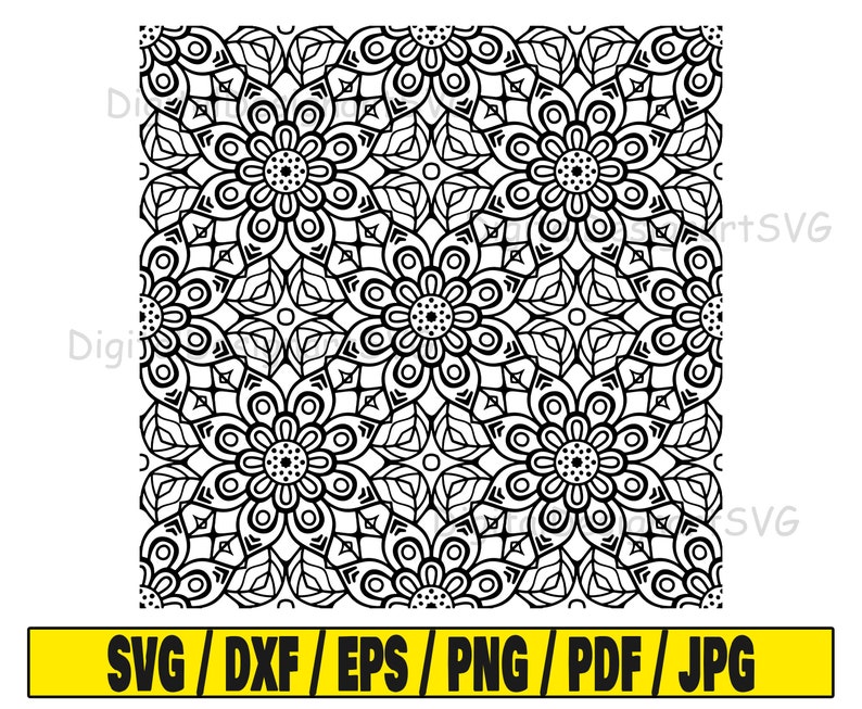 Svg Cut File Pattern Tooled Leather Svg, Floral Svg Cut File, Pattern Clipart, Svg Cut File ...
