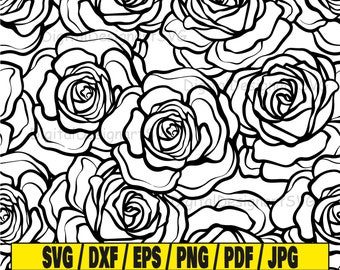 Padrão rosa svg padrão floral damasco couro trabalhado rosa svg