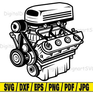 Engine svg #2, car engine svg, car svg, automobile svg, engine silhouette svg, cut file svg, file for cricut