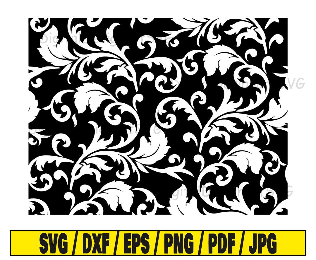 Floral Pattern Svg Seamless Pattern Svg Damask Tooled Leather Svg - Etsy