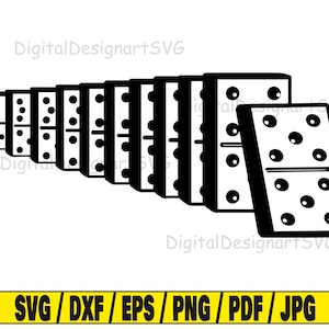 Domino svg, game svg cut file, domino game clipart, svg cut file for cricut, cut file for silhouette, game dxf, play png, domino eps