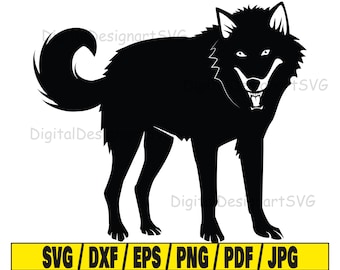 Lobo svg, lobo rabioso svg, animal svg, animal salvaje svg, lobo salvaje svg, lobo silueta svg