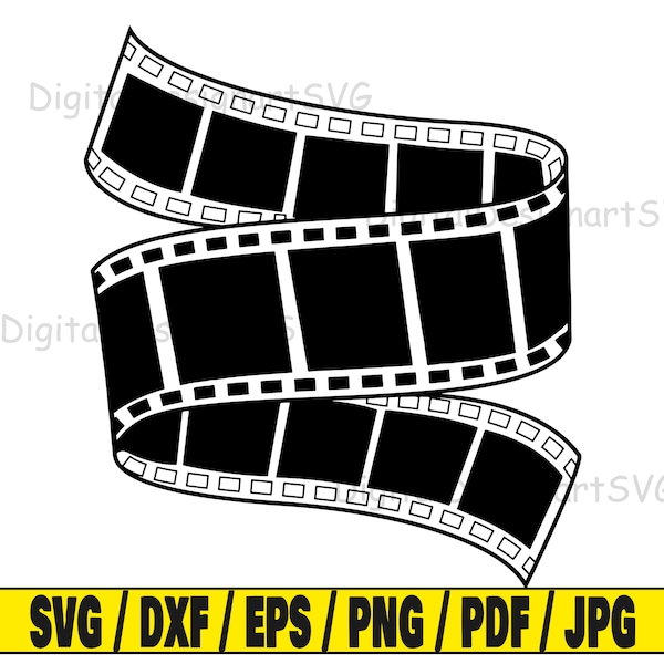 Film roll svg, roll svg cut file, film clipart, svg cut file for cricut, cut file for silhouette, cinema dxf, tape roll png, film roll eps