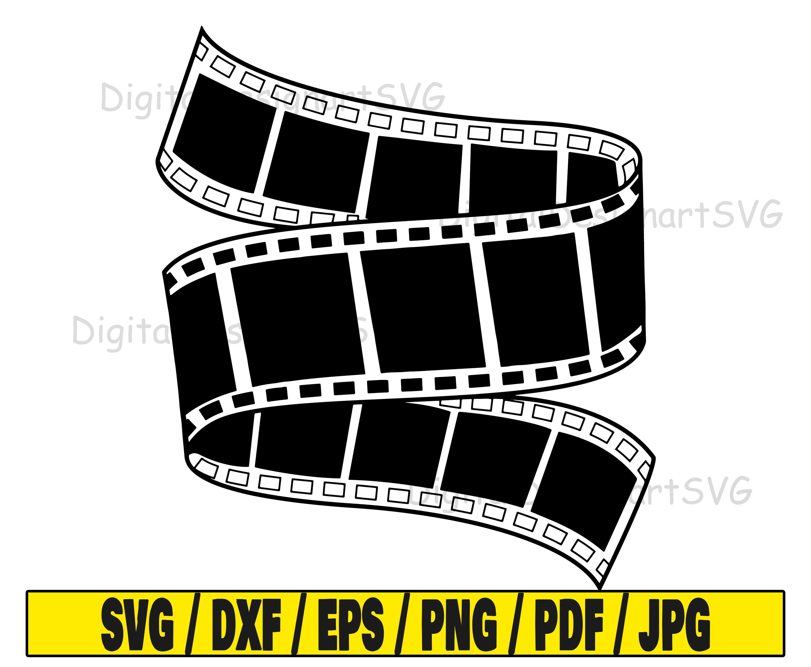 Film roll svg roll svg cut file film clipart svg cut file - Etsy México