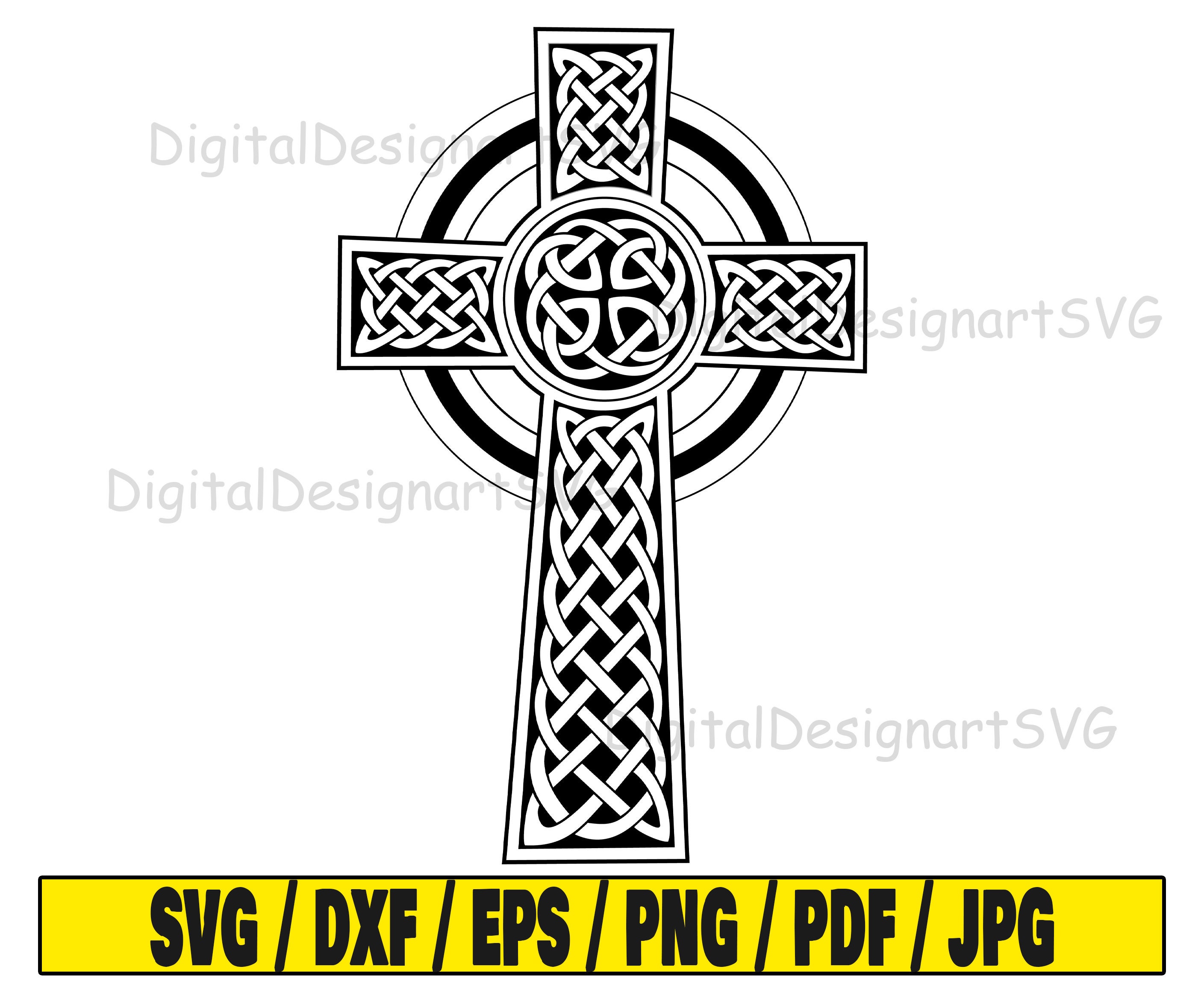 Celtic Cross Svg Celtic Svg Cross Cut File Svg Silhouette Etsy UK