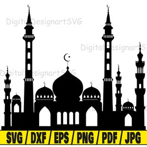 Mosque svg, building svg, svg silhouette, religious structure svg, silhouette svg