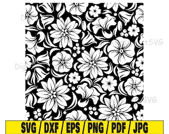 Padrão floral svg, damasco svg, padrão sem costura svg, couro trabalhado svg
