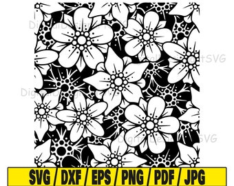 Damask floral svg, pattern svg cut file, damask clipart, svg cut file for cricut, cut file for silhouette, floral dxf, flower png, floral