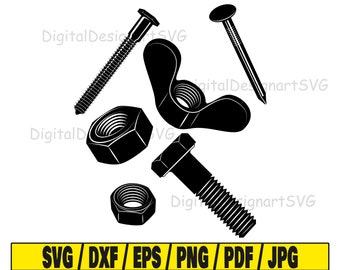 Bolts and screws svg, tools svg, construction svg, screw svg, repairman svg, repair svg, home svg