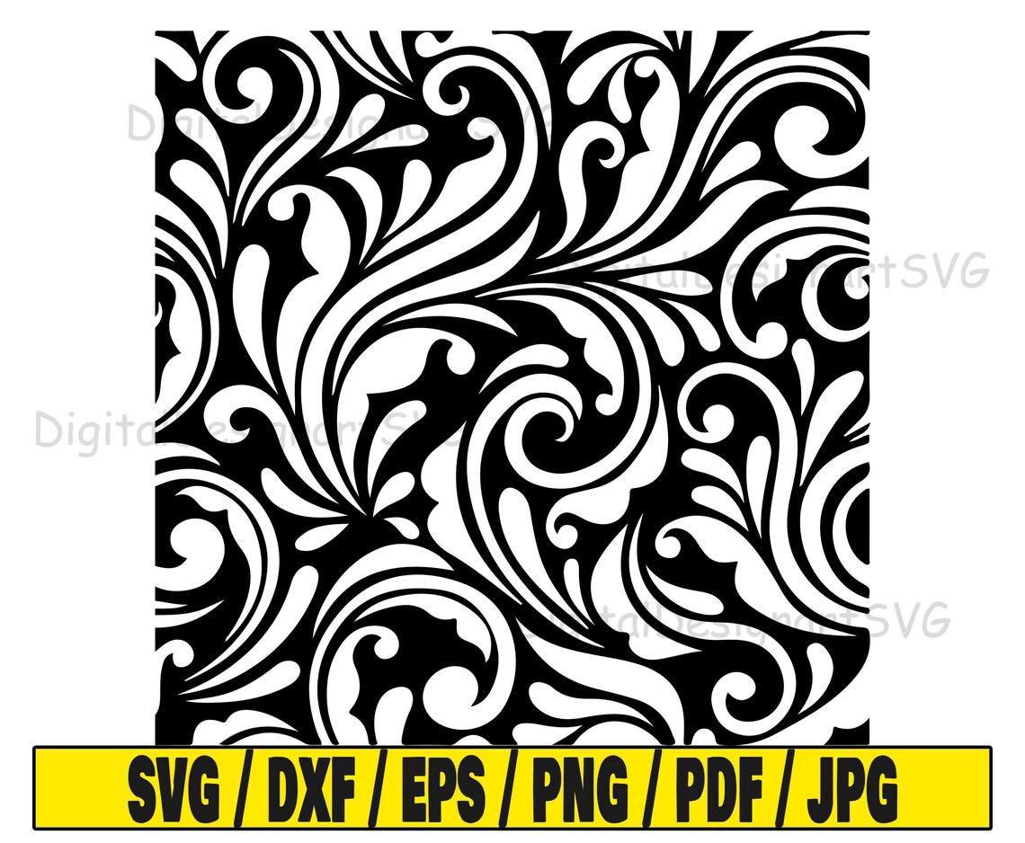 Seamless Pattern Svg, Damask Svg Cut File, Pattern Clipart, Svg Cut ...
