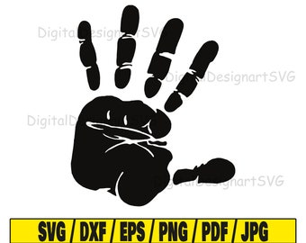 Impressão de mão svg, mão svg, impressão svg, impressão digital svg, svg humano, silhueta svg, arquivo para cricut