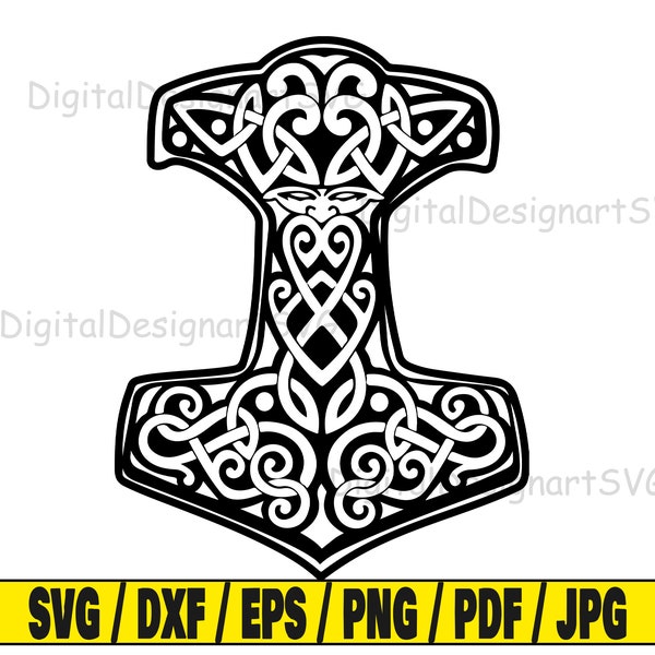 Hammer of thor svg, thor hammer svg, thor svg, hammer svg, mythology svg, thor silhouette svg